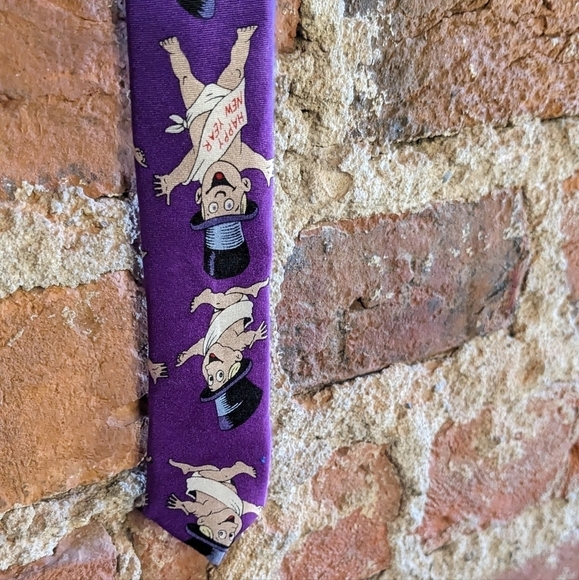 Wild Ties Dancing Baby Happy New Year Tie - Picture 4 of 7